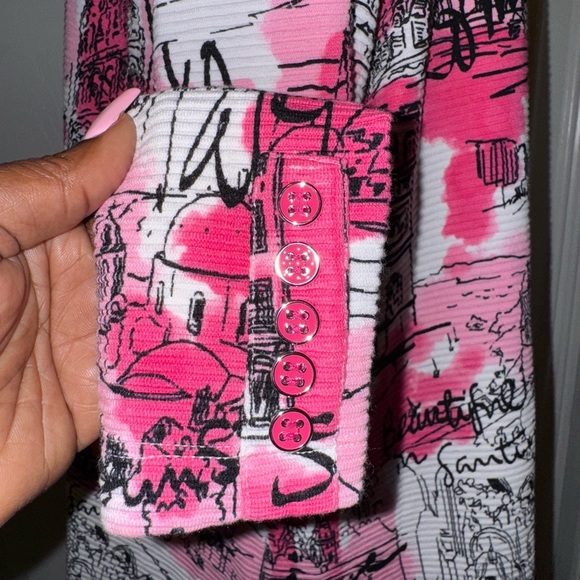 Multiples Pink and Black Paris Graphic Print Top - Picture 5 of 10